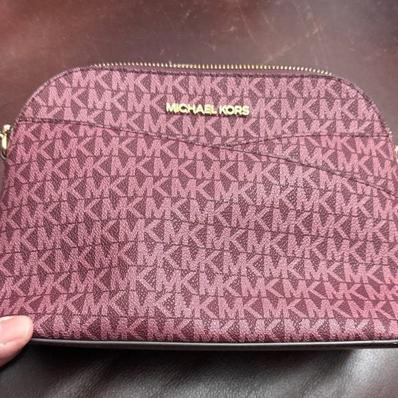 Michael Kors Handbags - Michael Kors Plum Logo Cosmetic Bag